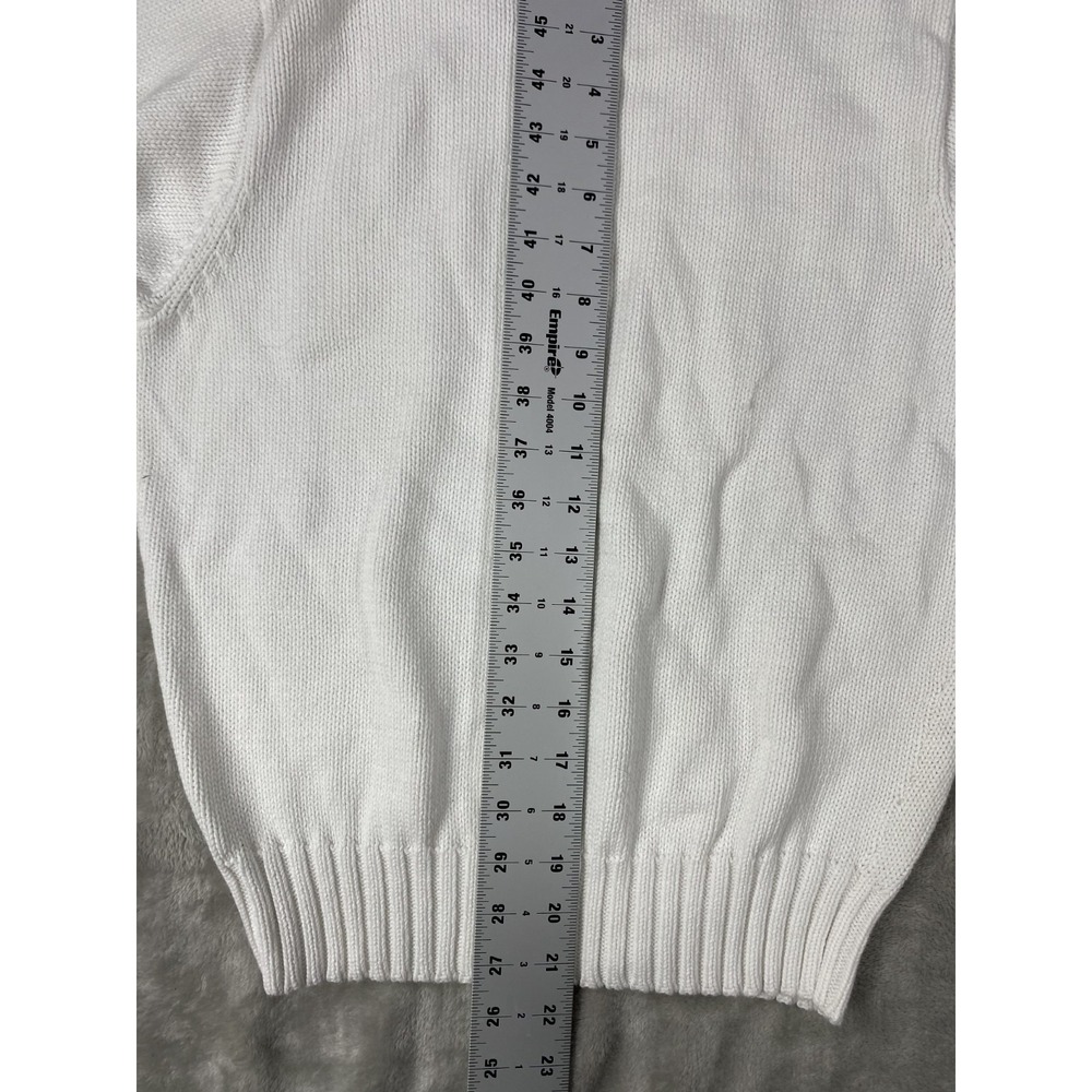 Vintage BFA Classics Sweater Shirt Womens Medium White Cottagecore Crew Neck 80s - Picture 6 of 7